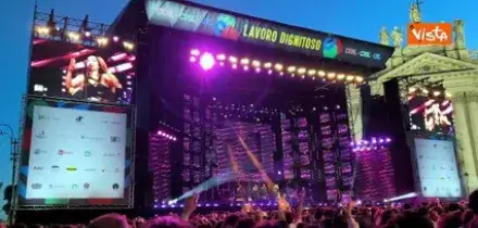 Concerto del Primo Maggio a Roma, Piazza San Giovanni gremita di persone