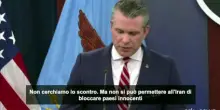 Iran, Hegseth: "Non cerchiamo lo scontro", operazione temporanea