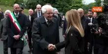 Mattarella depone una corona a Gemona in memoria delle vittime del terremoto in Friuli