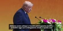 Trump in Cina: colloqui con Xi "estremamente positivi e produttivi"