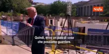 Trump davanti a cantiere nuova sala da ballo Casa Bianca: Fatta con denaro mio e dei donatori