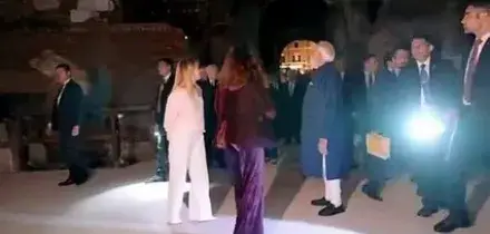 A Roma visita in notturna al Colosseo di Meloni e Modi
