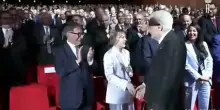 Mattarella in prima fila all'assemblea di Confindustria