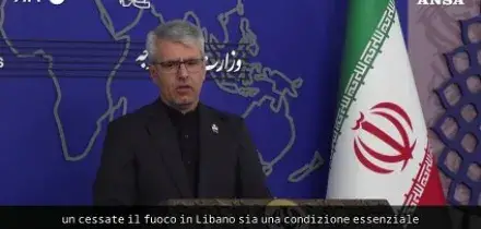 Iran, "cessate il fuoco in Libano condizione per un accordo con gli Usa"
