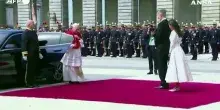 Papa Leone XIV accolto al Palazzo Reale di Madrid