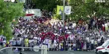 Madrid, l'arrivo del Papa a Plaza de Cibeles e la consegna della chiave d'oro della citta'