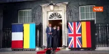 Spunta 'Larry The Cat' il gatto di Downing Street al vertice tra Zelensky, Merz, Starmer e Macron