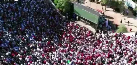 Mondiali, i tifosi turchi guardano la partita da maxischermi nei siti simbolo del Paese