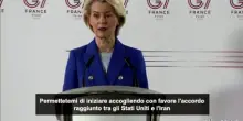 Von der Leyen: bene accordo Usa-Iran, ancoriamo l'Ucraina all'Ue