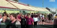 Livorno, raduno dei tifosi allo stadio per omaggiare Protti