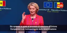 Von Der Leyen: Aperti primi negoziati per ingresso Moldavia in Ue nonostante pressioni russe