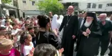 Il cardinale Pizzaballa a Gaza City con il Patriarca Teofilo III