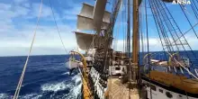 Il Vespucci di nuovo in navigazione, ora &egrave; in viaggio verso New York