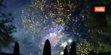 Fuochi d'artificio a Villa Taverna per le celebrazioni dei 250 anni di indipendenza americana