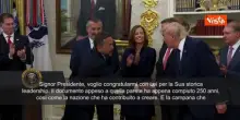 Ted Cruz: "Grazie Presidente per aver fatto togliere ridicolo cartellino rosso", Trump ride