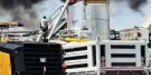 Un altro incendio nello stabilimento dell'Adriatica Bitumi, il video