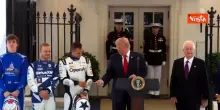 Trump balla 'Eyes of the Tiger' accanto ai piloti di Indycar alla Casa Bianca