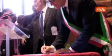 Gualtieri firma dichiarazione per la pace con i Premi Nobel in Campidoglio