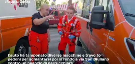 Incidente a Borgo San Giuliano, auto si schianta tra la folla: paura e feriti