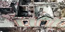 La cittadina francese di Le Porge devastata dagli incendi