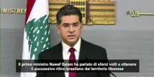 Libano, Beirut: lavoriamo per il ritiro di Israele dal territorio