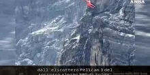 Ortles: spettacolare recupero in parete