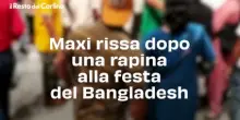 Maxi rissa dopo una rapina alla festa del Bangladesh: video