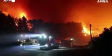 Violento incendio in Croazia, i vigili del fuoco in azione a Lokva Rogoznica