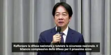 Taiwan, presidente Lai annuncia spese di difesa record "oltre 3% Pil"