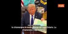 Trump con mappa e penna: Lago Ontario lo chiameremo Lago America