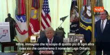 Trump firma ordine esecutivo per cambiare nome al Lago Ontario: Si chiamer&agrave; Lago America