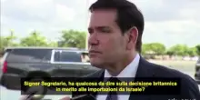 Cisgiordania, Rubio: non faremo quello che ha fatto il Regno Unito