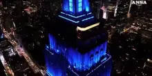 11 settembre, l'Empire State Building illuminato di blu