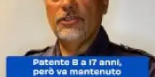 Patente B a 17 anni, per&ograve; va mantenuto il tutor fino alla maggiore et&agrave;