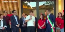 Charles Leclerc e l'inaugurazione del centro civico dopo l'alluvione: video