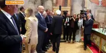 Mattarella arriva a Palazzo Giustinani per la commemorazione di Ciampi