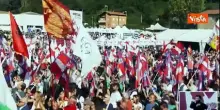Romeo sul palco di Pontida: Viva la Lega, sempre. Facciamo risaltare la squadra, &egrave; concetto vincente