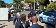 Giorgia Meloni arrivata alla festa di Fenix dei giovani di Fdi