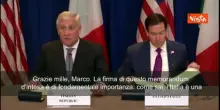 Firma memorandum intesa materie critiche, Tajani: Con gli Usa compiuto un passo importante