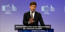 Commissione Ue: per Italia fuori da procedura serve deficit sotto 3%