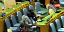 Applauso per Sanchez al termine del suo intervento all'Assemblea Generale dell'Onu