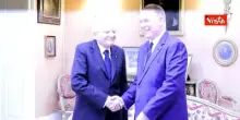 Mattarella a colloquio con Alberto II al Palazzo dei Principi a Monaco