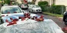 A Viareggio danni a edifici e automobili per il maltempo