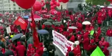 Manifestazione studentia Bruxelles contro le misure di austerit&agrave;