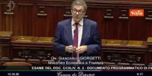 Dpfp 2026, Giorgetti: Con scostamento bilancio dare sostegno a famiglie e imprese