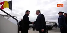 L'arrivo del Presidente ucraino Zelensky a Bruxelles in vista del Consiglio Europeo