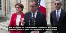 Francia, Lecornu: "Da movimento studenti a movimento violenze urbane"
