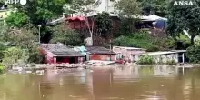 Paraguay, case ed edifici inondati dopo la piena del fiume Paran&aacute;