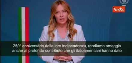 Meloni al Niaf Gala 2026: Legame con Stati Uniti  fondamentale
