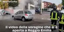 Il video della voragine che si &egrave; aperta a Reggio Emilia